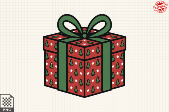 Christmas Present Icon Gift Box Clipart for Illustrations