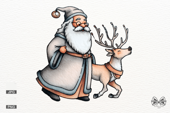 Christmas Santa Reindeer Png: Festive Illustrations