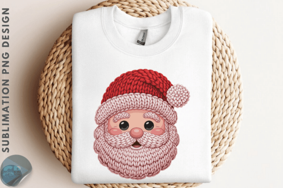 Cute Crochet Santa: Festive Illustrations