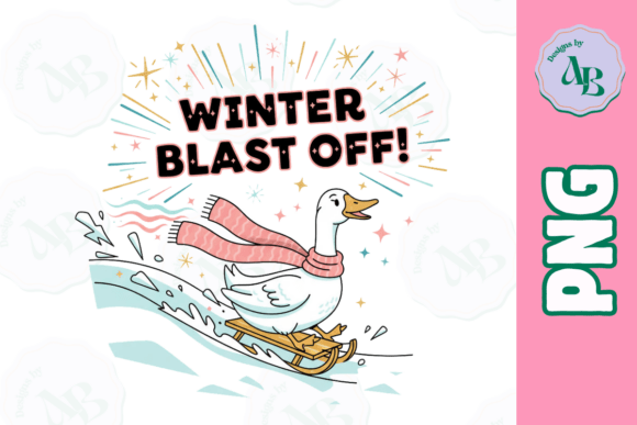 Funny Christmas Winter Goose PNG: Festive Illustrations