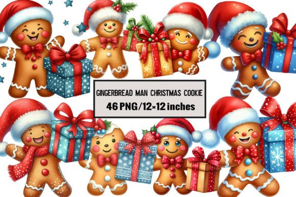 Gingerbread Man Christmas Cookie Illustrations Review