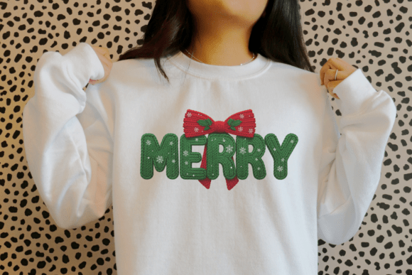 Merry Christmas Crochet Png Faux Yarn Illustrations