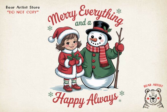 Merry Everything Happy Always: Festive Illustrations