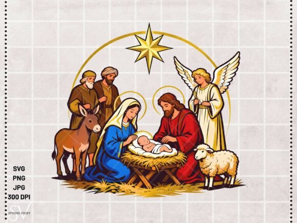 Nativity Scene PNG Christmas Manger SVG Review