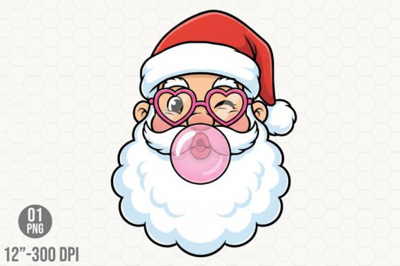 Pink Santa Png: Festive Illustrations for Branding