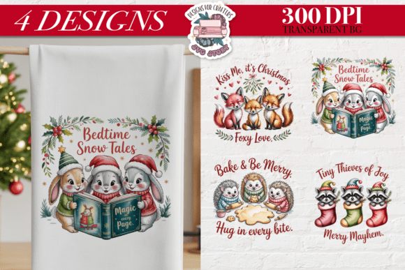Review: Christmas Cute Animals 4 Designs PNG for Embroidery
