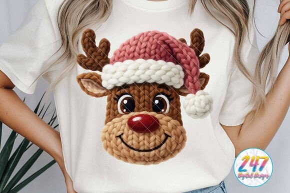 Review: Reindeer Crochet Yarn PNG Pink Christmas Illustrations