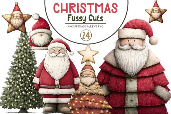 Reviewing Christmas Fussy Cuts Clipart Bundle Illustrations