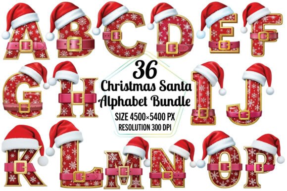 Reviewing the Winter Christmas Alphabet Clipart Bundle