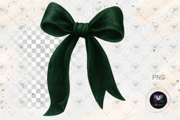 Reviewing Velvet Bow Christmas Green Clipart for Stitchers