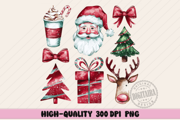 Reviewing Watercolor Coquette Christmas PNG for Embroidery