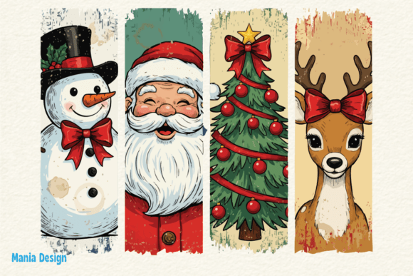 Vintage Christmas Coquette Bow PNG for Illustrations